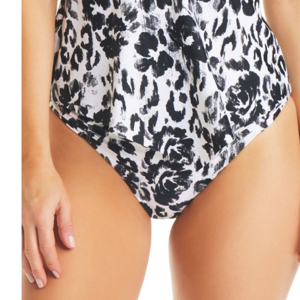 Womens Leopard Print Hipster Swim Bottom Separates